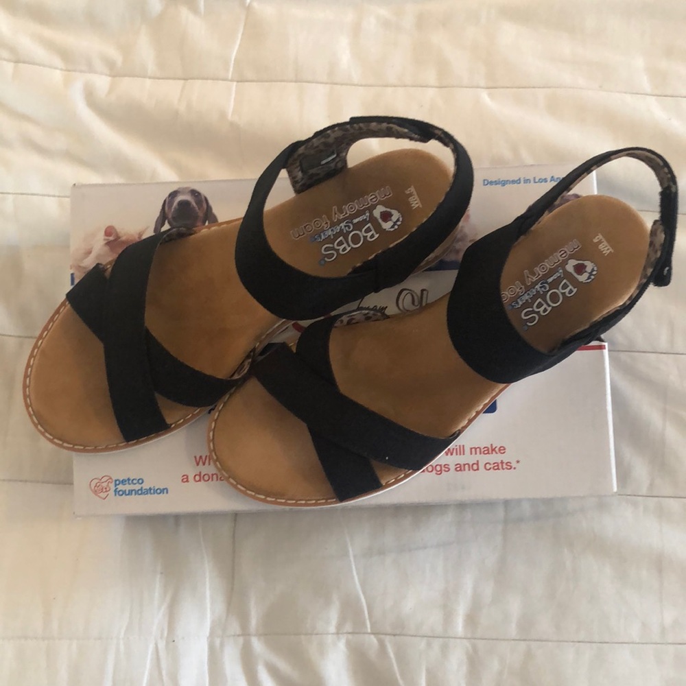 Skechers Bobs Secret Picnic Black Sandals